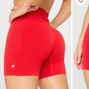 Fabletics Red Women's Athletic Shorts